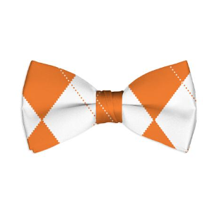 Orange & White Mega Bow Tie